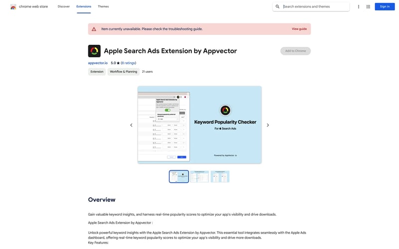 Apple Search Ads Extension