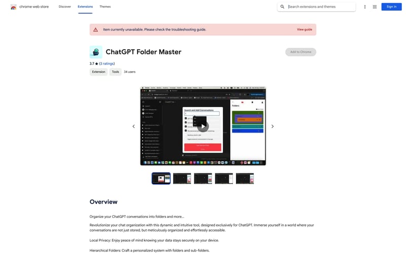 ChatGPT Folder Master