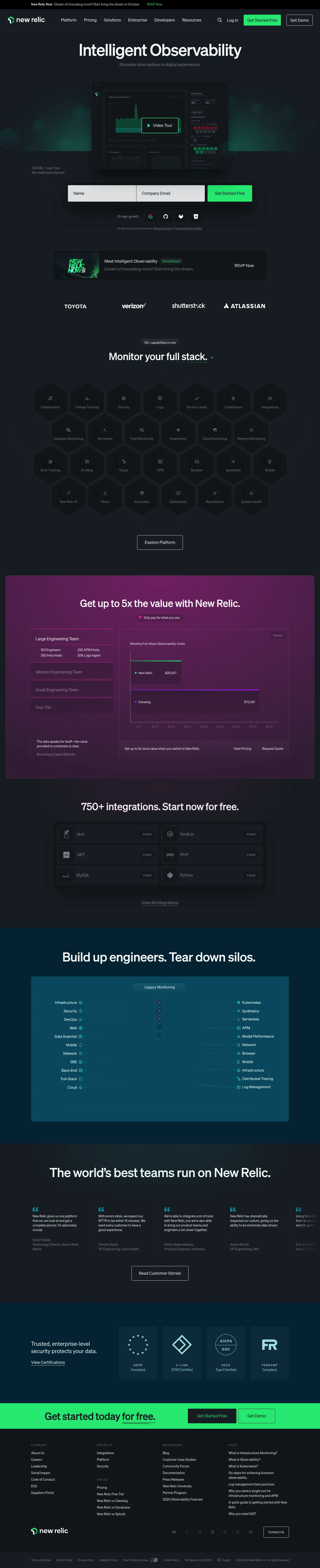 New Relic screenshot