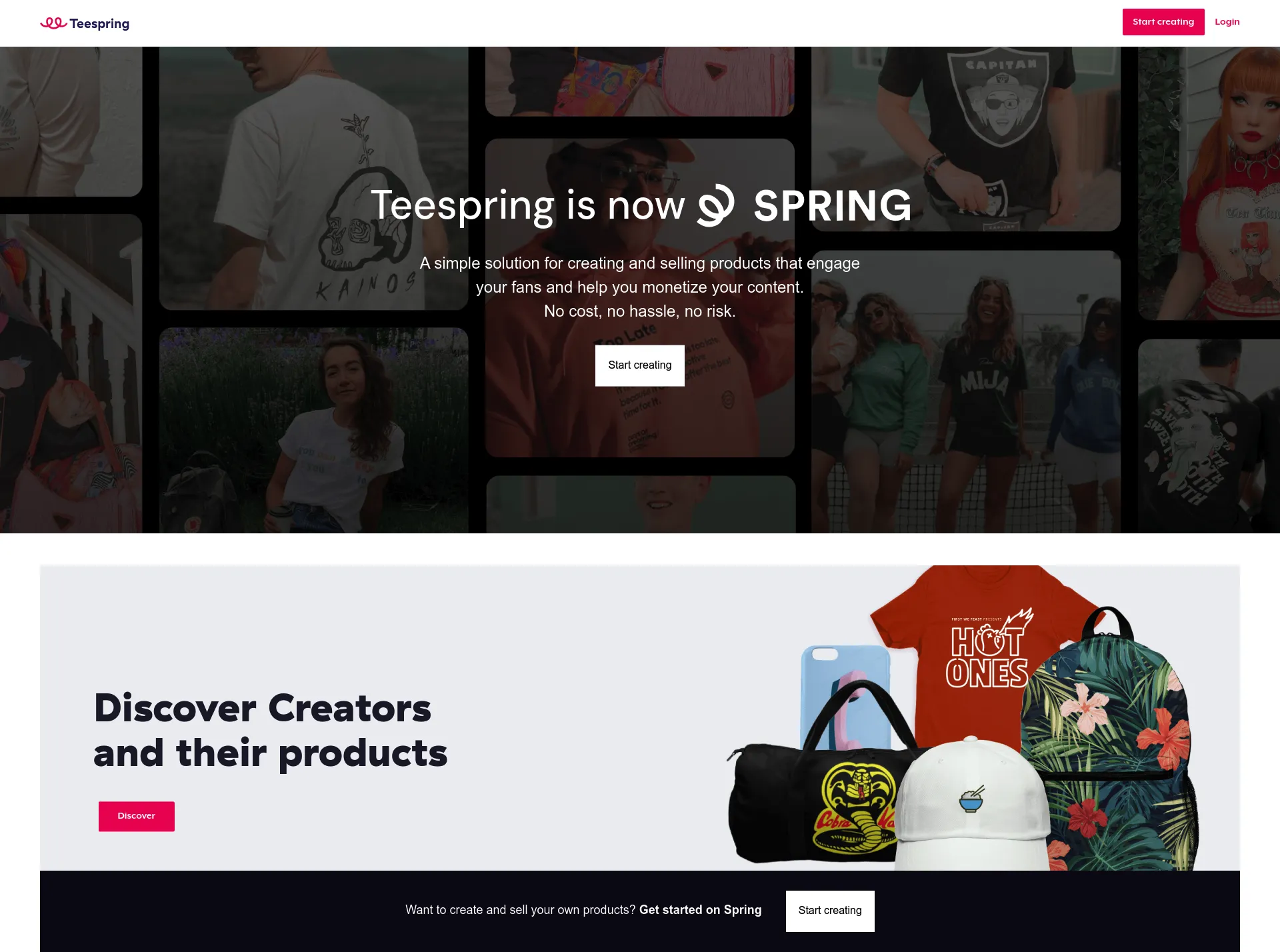 Teespring screenshot