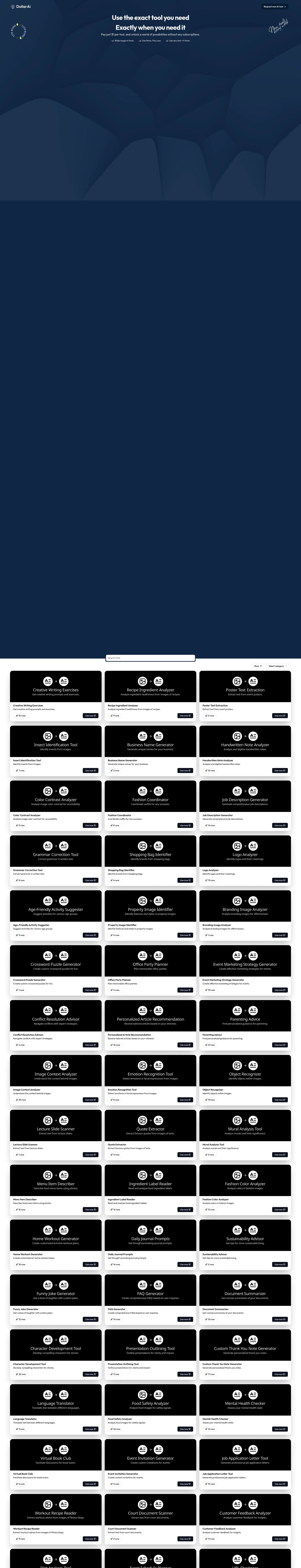 DollarAI.Store: 350+ AI Tools for $1 screenshot