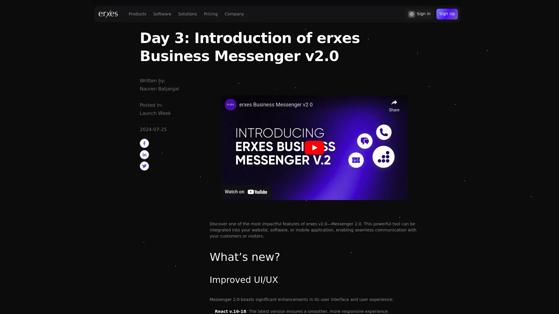 erxes Business Messenger v2.0 screenshot