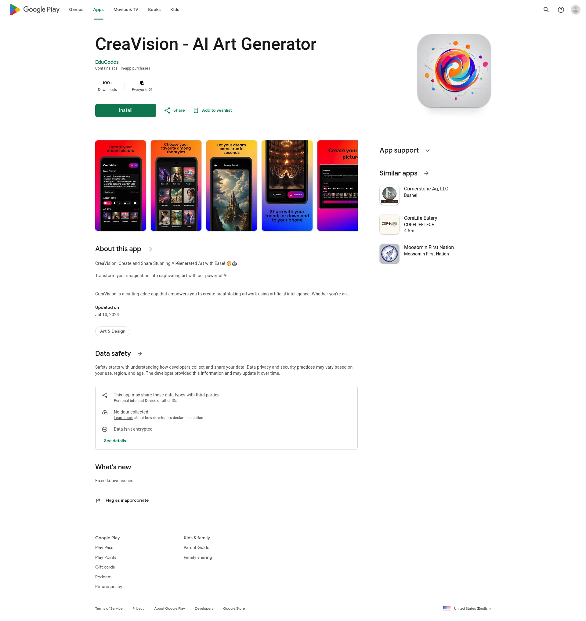 CreaVision screenshot