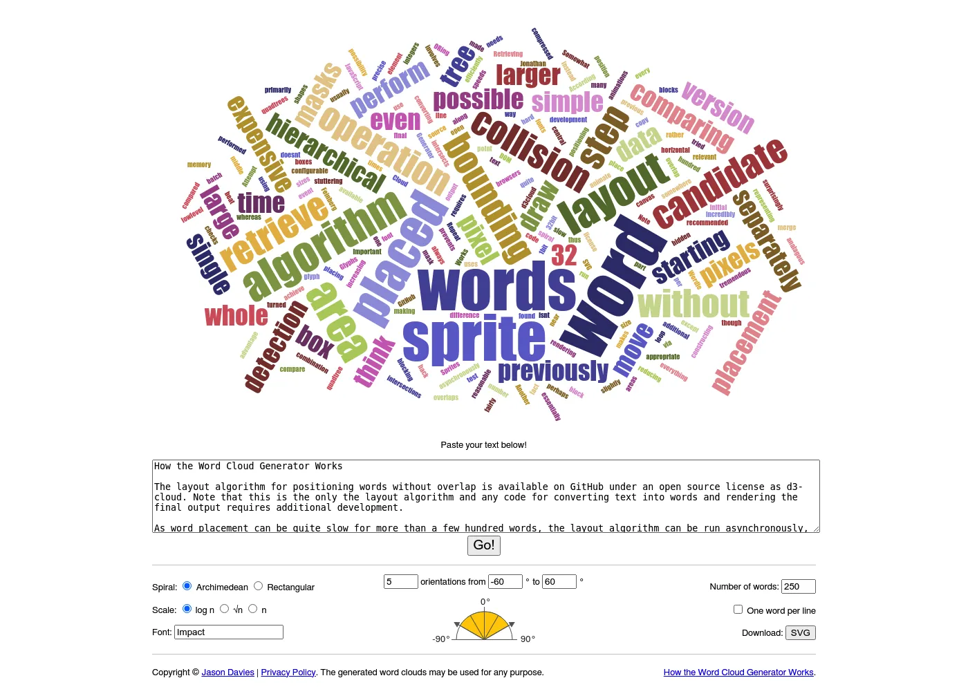 Word Cloud Generator screenshot